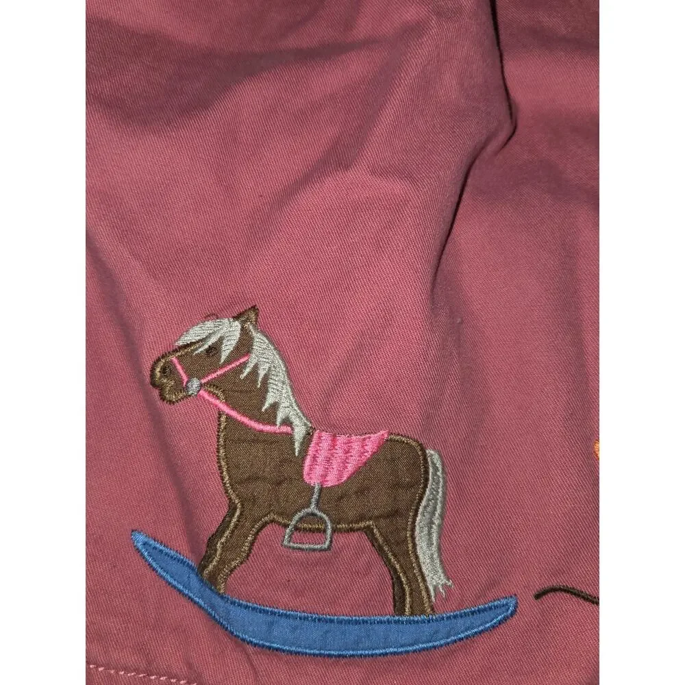 Mini Boden Pink Jumper Dress Duck Horse 18-24 Months